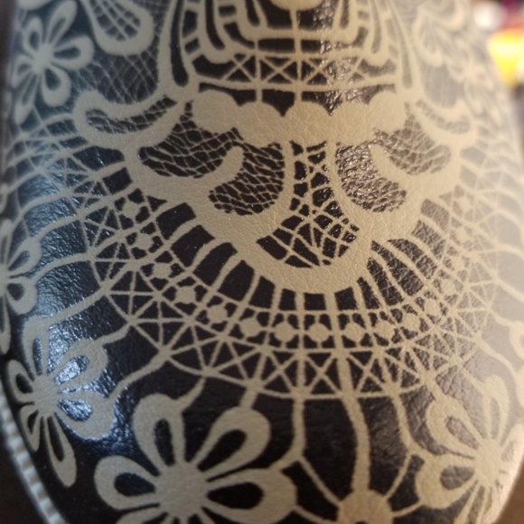 GOBY Chocolate/Cream Henna Scroll Slip-On Sneakers - Picture 2 of 13